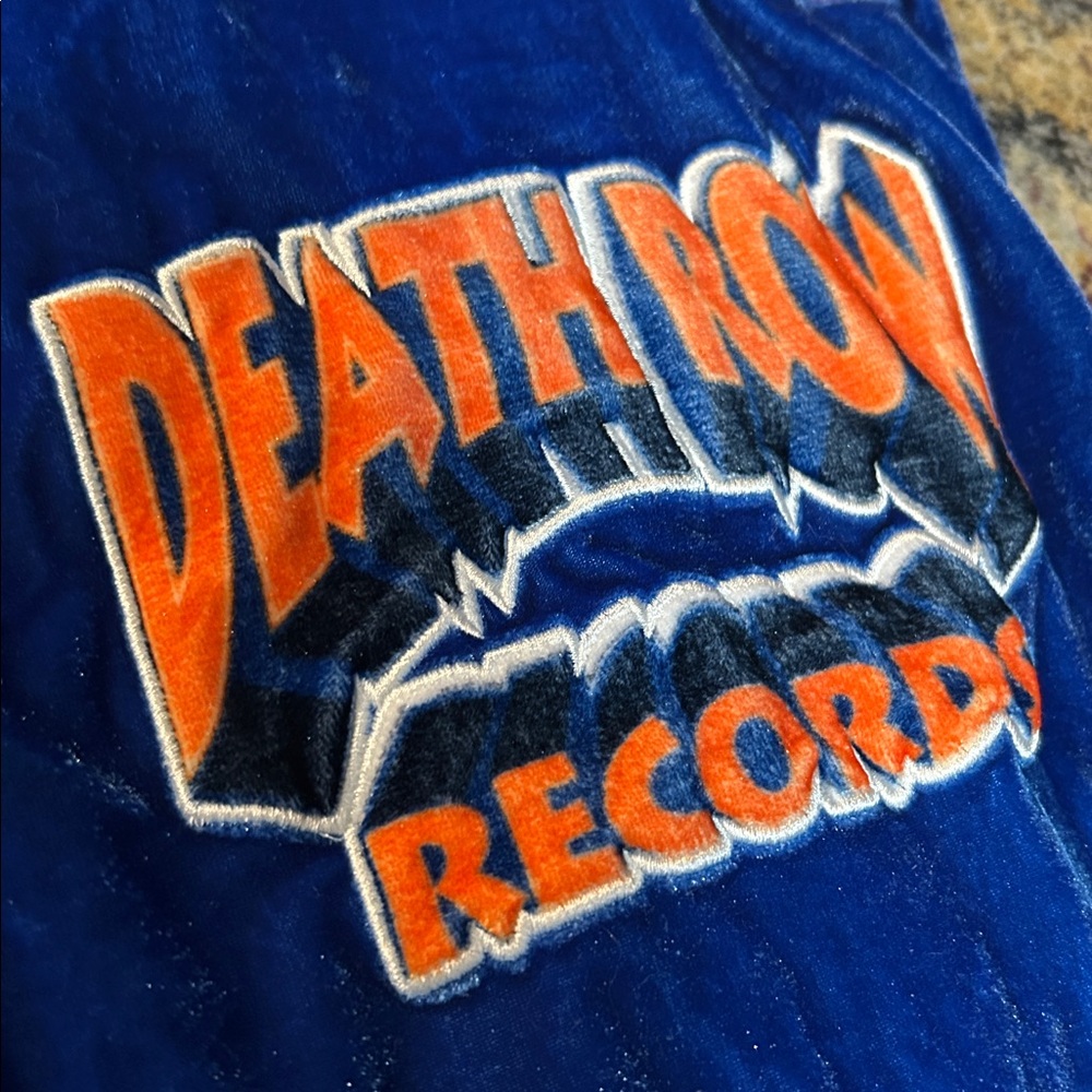 Death Row Records velvet velour joggers blue orange XXL - Picture 2 of 9